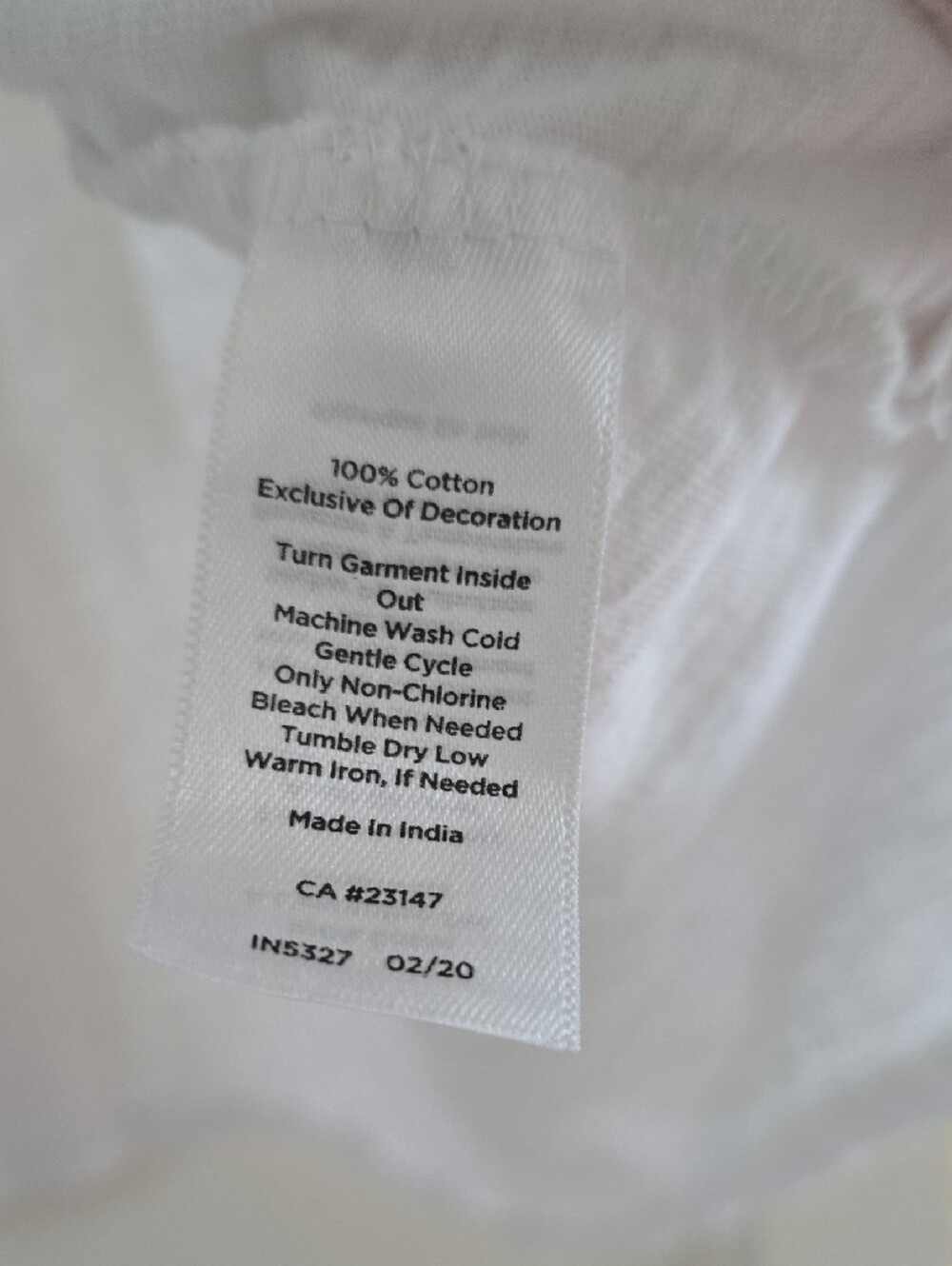 Talbots White V-Neck Tunic with Purple and Navy Embroidery - Picture 5 of 5